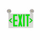 Isolite RLC-LED-G-U-WH-MTEB RLC-LED Thermoplastic Exit & Emergency Combo, Green Letters, Universal Face Count, White, Top/End/Back Mount