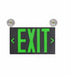 Isolite RLC-LED-G-U-BK-MTEB-SD RLC-LED Thermoplastic Exit & Emergency Combo, Green Letters, Universal Face Count, Black, Top/End/Back Mount, Self-Diagnostics