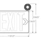 Isolite RLC-LED-G-U-BK-MTEB-SD RLC-LED Thermoplastic Exit & Emergency Combo, Green Letters, Universal Face Count, Black, Top/End/Back Mount, Self-Diagnostics