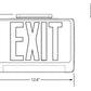 Isolite RLP-R-U-WH-MTEB Damp Location Thermoplastic Pipe Exit and Emergency Combo, Red Illumination, Universal Face, White Frame, Top/End/Back/Mount