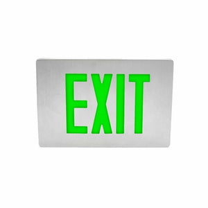 Isolite TL2-AC-G-1-BK-MB 2W Aluminum Thin Line Die-Cast LED Exit Sign, AC Only, Green Letters, Single Face, Black Frame, Black Mount