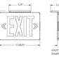 Isolite TL2-EM-G-2-BA-MB 2.4W Aluminum Thin Line Die-Cast LED Exit Sign, Battery Backup, Green Letters, Double Face, Brushed Aluminum Frame, Black Mount