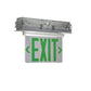 Isolite UEL-EM-G-1C2M-MTEBR Universal Recessed Edge-Lit LED Exit Sign, Ni-Cad Battery Backup, Green Letter, Single Face/Clear Background & Double Mirrored Background, Universal Mount