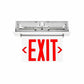 Isolite UEL-AC-R8-1C2M-MTEBR Universal Recessed Edge-Lit LED Exit Sign, AC Only, 8" Red Letter, Single Face/Clear Background & Double Mirrored Background, Universal Mount
