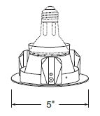 Juno Recessed Lighting 12W-WH (12 WWH) 4" Line Voltage Perimeter Frosted Lens Trim, White Trim