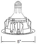 Juno Recessed Lighting 13-WH (13 WH) 4" Line Voltage Pinhole with Integral Shield Trim, White Trim