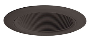 Juno Recessed Lighting 14B-BL (14 BBL) 4" Line Voltage Baffle Downlight Trim, Black Baffle, Black Trim