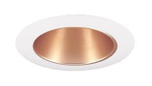 Juno Recessed Lighting 17G-WH (17 GWH) 4" Line Voltage Reflector Downlight Trim, Gold Reflector, White Trim