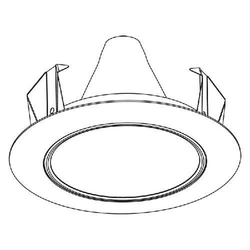 Juno Recessed Lighting 17HYP2-B-WH (17HYP2 BWH) 4" LED Hyperbolic Reflector Trim, Black Alzak Cone, White Trim Ring