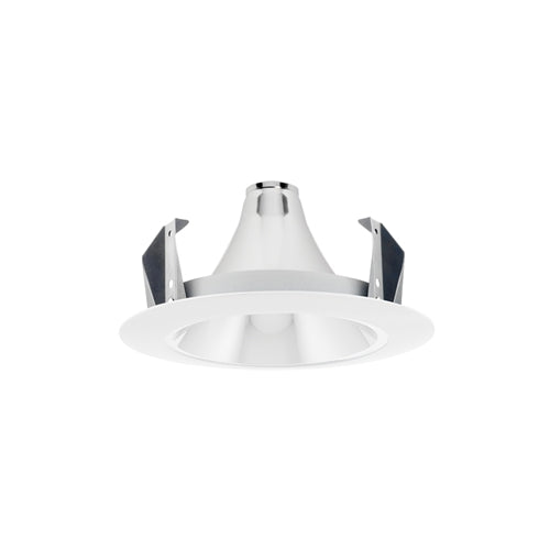 Juno Recessed Lighting 17HYP2-C-WH (17HYP2 CWH) 4" LED Hyperbolic Reflector Trim, Clear Alzak Cone, White Trim Ring
