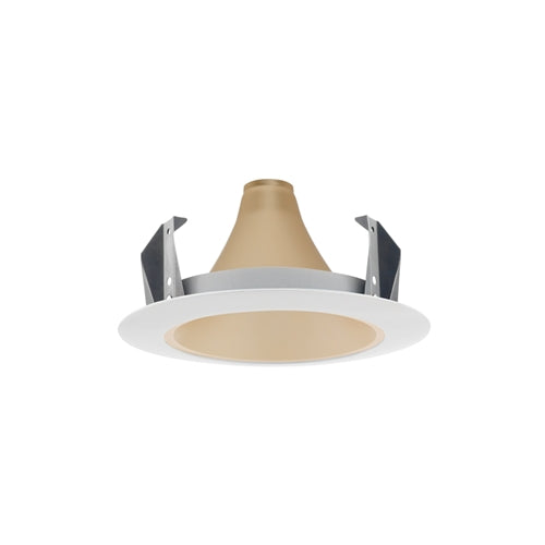 Juno Recessed Lighting 17HYP2-WHZ-WH (17HYP2 WHZWH) 4" LED Hyperbolic Reflector Trim, Wheat Haze Cone, White Trim Ring