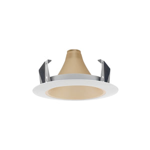 Juno Recessed Lighting 17HYP2-WHZ-WH (17HYP2 WHZWH) 4" LED Hyperbolic Reflector Trim, Wheat Haze Cone, White Trim Ring