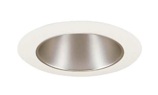 Juno Recessed Lighting 17HZ-WH (17 HZWH) 4" Line Voltage Reflector Downlight Trim, Haze Reflector, White Trim