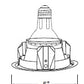 Juno Recessed Lighting 17HZ-WH (17 HZWH) 4" Line Voltage Reflector Downlight Trim, Haze Reflector, White Trim
