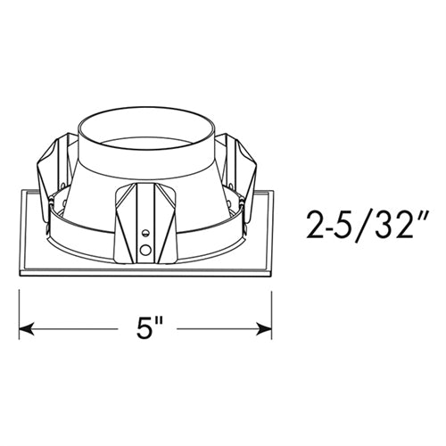 Juno Recessed Lighting 17SQ-W-WH (17SQ WWH) 4" Line Voltage, LED and Fluorescent Square Downlight Trim, White Reflector, White Trim
