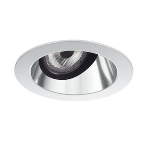 Juno Aculux Recessed Lighting 2001C-SF (2AC CS SF WET) 2" LED Round Adjustable Angle Cut Lensed Cone, Clear Specular Self Flanged Trim