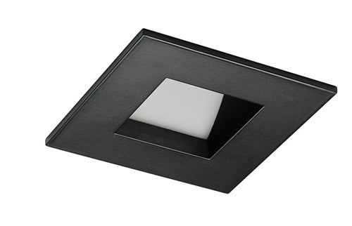 Juno Aculux Recessed Lighting 2001SQBHZ-SF 2" LED Square Adjustable Angle Cut Reflector, Lensed, Black Haze Self Flanged Trim