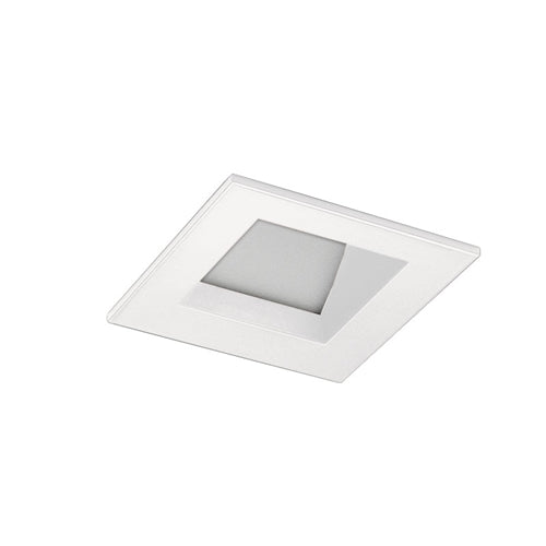Juno Aculux Recessed Lighting 2001SQW-FM 2" LED Square Adjustable Angle Cut Reflector, Lensed, White Flush Mount Trim