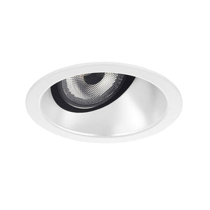 Juno Aculux Recessed Lighting 2001W-FM (2AC W FM WET) 2" LED Round Adjustable Angle Cut Lensed Cone, White Specular Flush Mount Trim