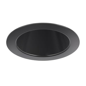 Juno Aculux Recessed Lighting 2002B-SF 2" LED, Low Voltage Round Lensed Downlight, Black Specular Self Flanged Trim