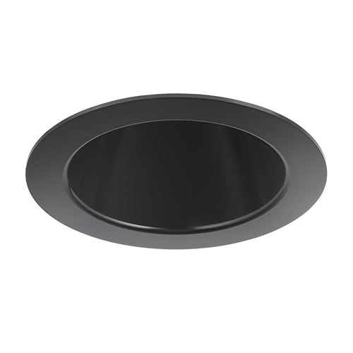 Juno Aculux Recessed Lighting 2002B-SF 2" LED, Low Voltage Round Lensed Downlight, Black Specular Self Flanged Trim