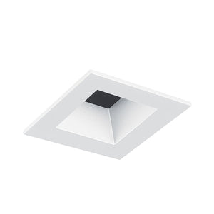 Juno Aculux Recessed Lighting 2002SQW-FM 2" LED Square Reflector, Lensed, White Flush Mount Trim