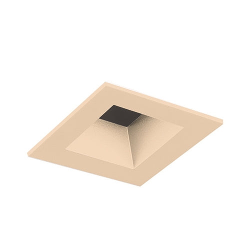 Juno Aculux Recessed Lighting 2002SQWHZ-FM 2" LED Square Reflector, Lensed, Wheat Haze Flush Mount Trim