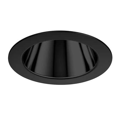 Juno Aculux Recessed Lighting 2007B-SF 2007B-SF 2" LED Round Parabolic Downlight Black Specular Self Flanged Trim