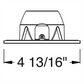 Juno Aculux Recessed Lighting 2007SQHZ-SF 2" LED Square Parabolic Downlight Reflector, Self Flanged Haze Trim