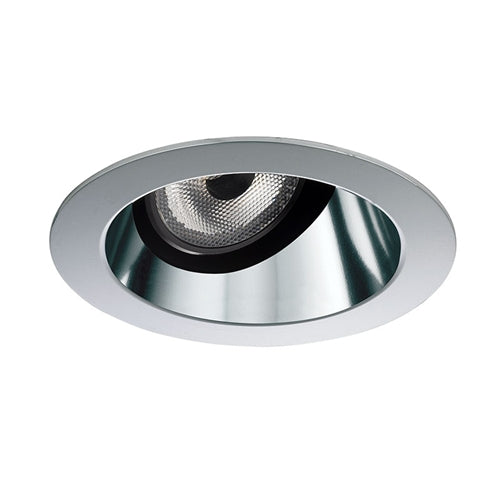 Juno Aculux Recessed Lighting 2008HZ-SFWH 2" LED, Low Voltage Round Adjustable Angle Cut Cone, Haze Specular Self Flanged White Trim