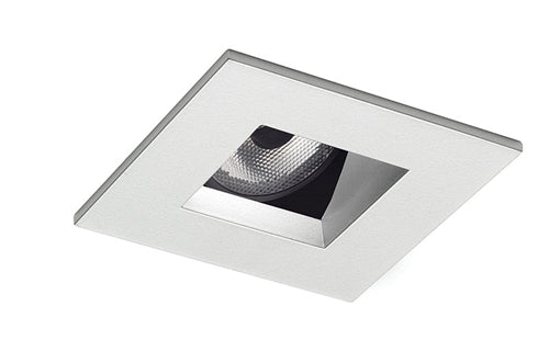 Juno Aculux Recessed Lighting 2008SQHZ-SFWH 2" LED Square Adjustable Angle Cut Reflector, Haze Reflector, White Self Flanged Trim