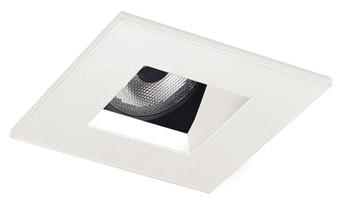 Juno Aculux Recessed Lighting 2008SQW-SF 2" LED Square Adjustable Angle Cut Reflector, White Haze Self Flanged Trim
