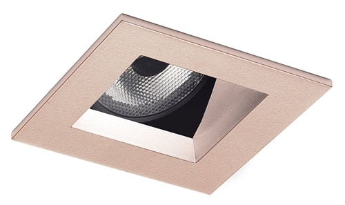 Juno Aculux Recessed Lighting 2008SQWHZ-FM 2" LED Square Adjustable Angle Cut Reflector, Wheat Haze Flush Mount Trim