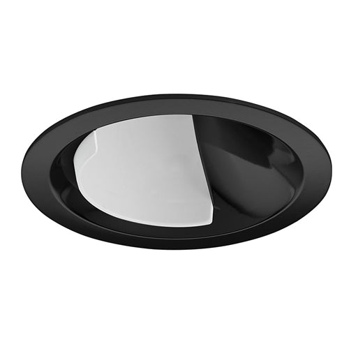 Juno Aculux Recessed Lighting 2009B-FM (2WW BS FM) 2009B-FM 2" LED Round Architectural Wall Wash Cone, Black Specular Flush Mount Trim