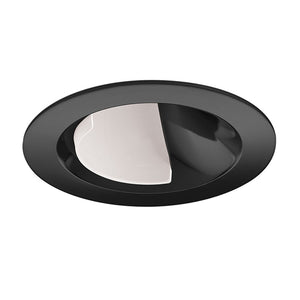 Juno Aculux Recessed Lighting 2009B-SF (2WW BS SF) 2009B-SF 2" LED Round Architectural Wall Wash Cone, Black Specular Self Flanged Trim