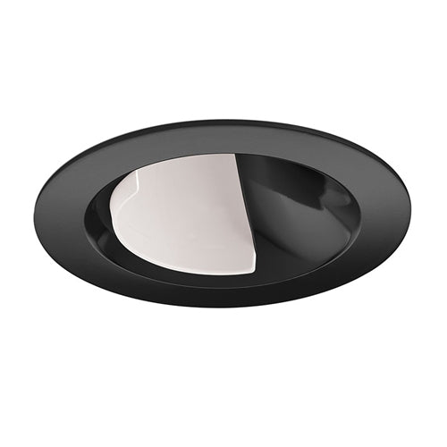 Juno Aculux Recessed Lighting 2009B-SF (2WW BS SF) 2009B-SF 2" LED Round Architectural Wall Wash Cone, Black Specular Self Flanged Trim