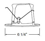 Juno Recessed Lighting 201-WH 5" Line Voltage Open Frame BR30 Trim, White Trim