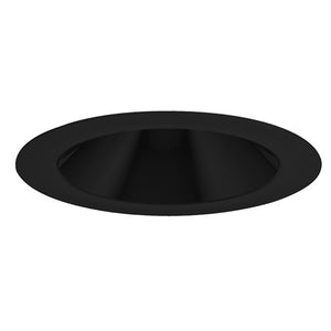Juno Aculux Recessed Lighting 2017B-SF 2017B-SF 2" LED Round Hyperbolic Downlight, Black Specular Self Flanged Trim
