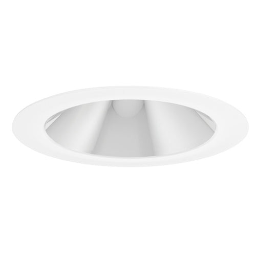 Juno Aculux Recessed Lighting 2017C-SFWH (2DH CS WHSF) 2" LED Round Hyperbolic Downlight, Clear Specular Self Flanged White Trim