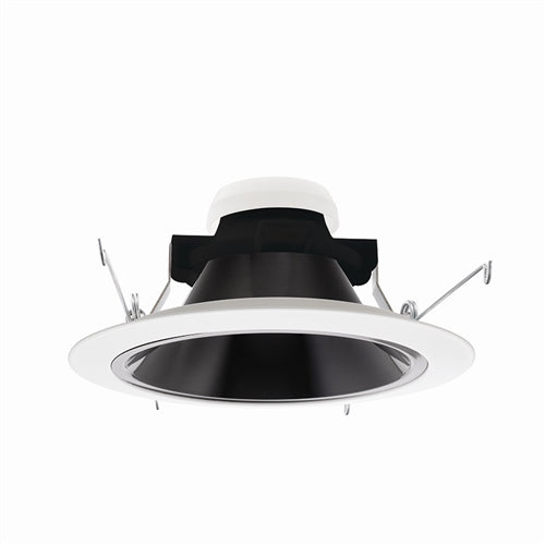 Juno Recessed Lighting 204HYP2-B-WH (204HYP2 BWH) 5" LED Hyperbolic Reflector Trim, Black Alzak Cone, White Trim Ring