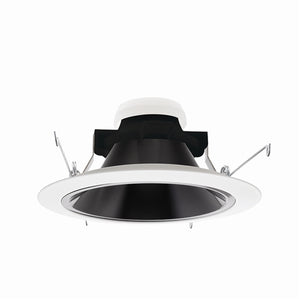 Juno Recessed Lighting 204HYP3-B-WH (204HYP3 BWH) 5" LED Hyperbolic Reflector Trim, Black Alzak Cone, White Trim Ring