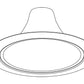 Juno Recessed Lighting 204HYP3-B-WH (204HYP3 BWH) 5" LED Hyperbolic Reflector Trim, Black Alzak Cone, White Trim Ring
