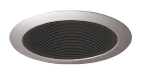 Juno Recessed Lighting 205B-SC (205 BSC) 5" LED, Line Voltage Baffle Trim, Black Baffle, Satin Chrome Trim
