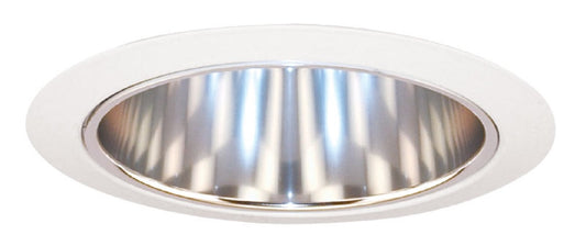 Juno Recessed Lighting 206C-WH (206 CWH) 5" Line Voltage Deep Cone Reflector Trim, Clear Reflector, White Trim