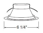 Juno Recessed Lighting 207HZ-WH (207 HZWH) 5" Line Voltage Cone Reflector Trim, Haze Reflector, White Trim
