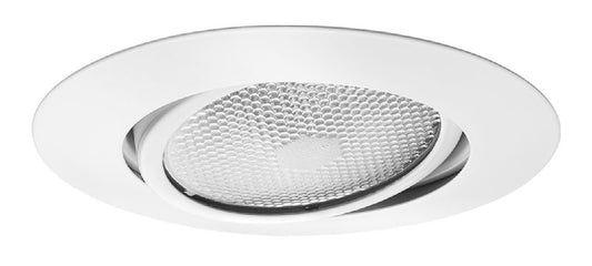Juno Recessed Lighting 209N-WH (209N WH) 5" Line Voltage Adjustable Gimbal Ring with Flat Trim, White Trim