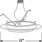 Juno Recessed Lighting 21-PW (21 PW) 6" LED, Line Voltage, Drop Opal Trim, Plastic White Trim