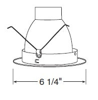 Juno Recessed Lighting 210-WH (210N-WH) 5" LED, Line Voltage, Compact Fluorescent, Shower Trim, White Trim