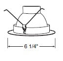Juno Recessed Lighting 212-WH (212N-WH) 5" LED, Line Voltage Perimeter Frosted Lens Shower Trim, White Trim