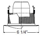 Juno Recessed Lighting 213W-WH (213G3W-WH) 5" Compact Fluorescent  Wall Wash Baffle Trim, White Baffle, White Trim Ring